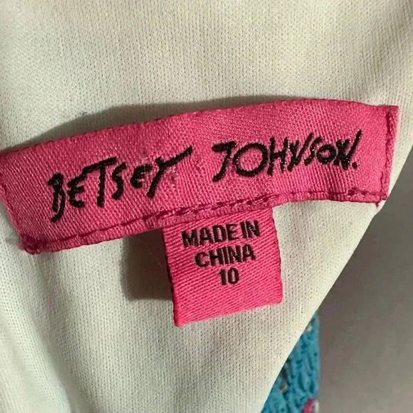 Betsy Johnson Floral Smocked Tiered Ruffle Dress size 10 - Picture 12 of 12